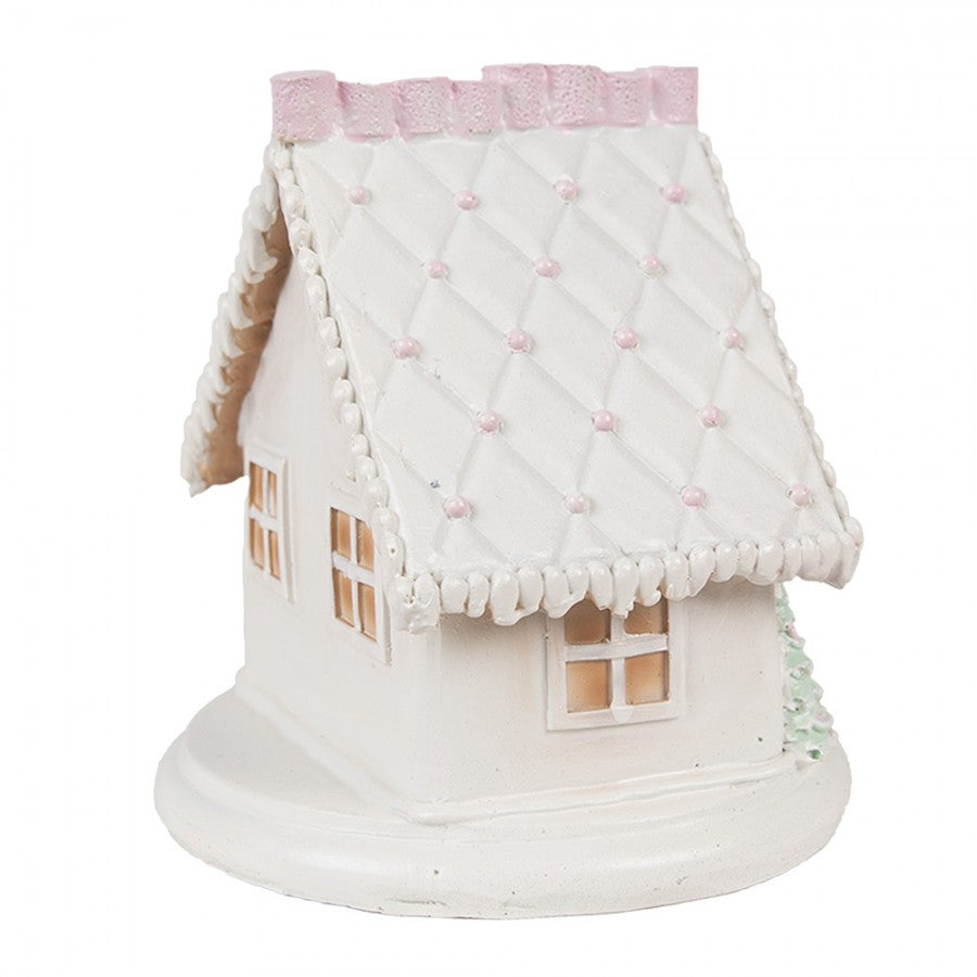 Juldekoration Inomhus Dekorativt Hus Med LED 13 Cm Vit Juldekoration