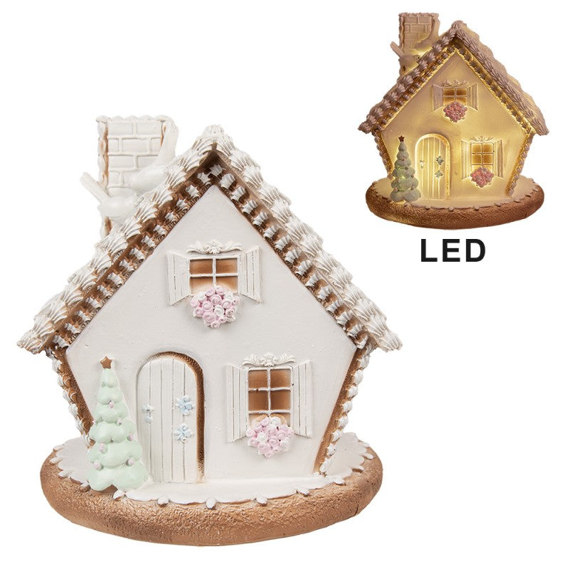 Juldekoration Inomhus Hus Med LED 17 Cm Vit Juldekoration