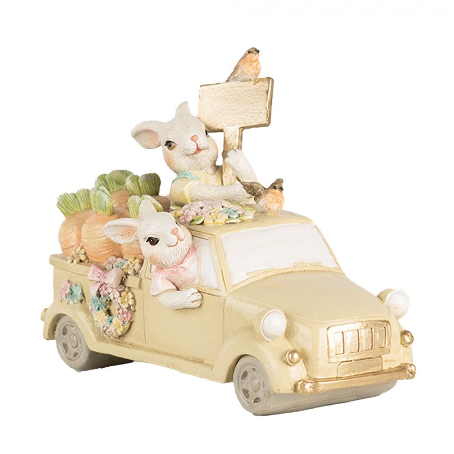 Påskepynt Kanin 16x8x12 cm Hvit Beige SALG