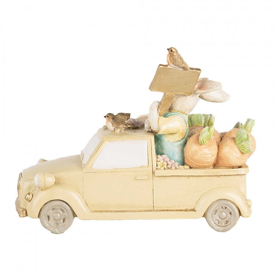 Påskepynt Kanin 16x8x12 cm Hvit Beige SALG