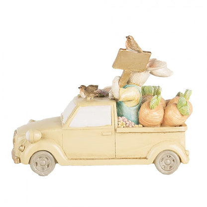 Påskdekoration Kanin 16x8x12 cm Vit Beige