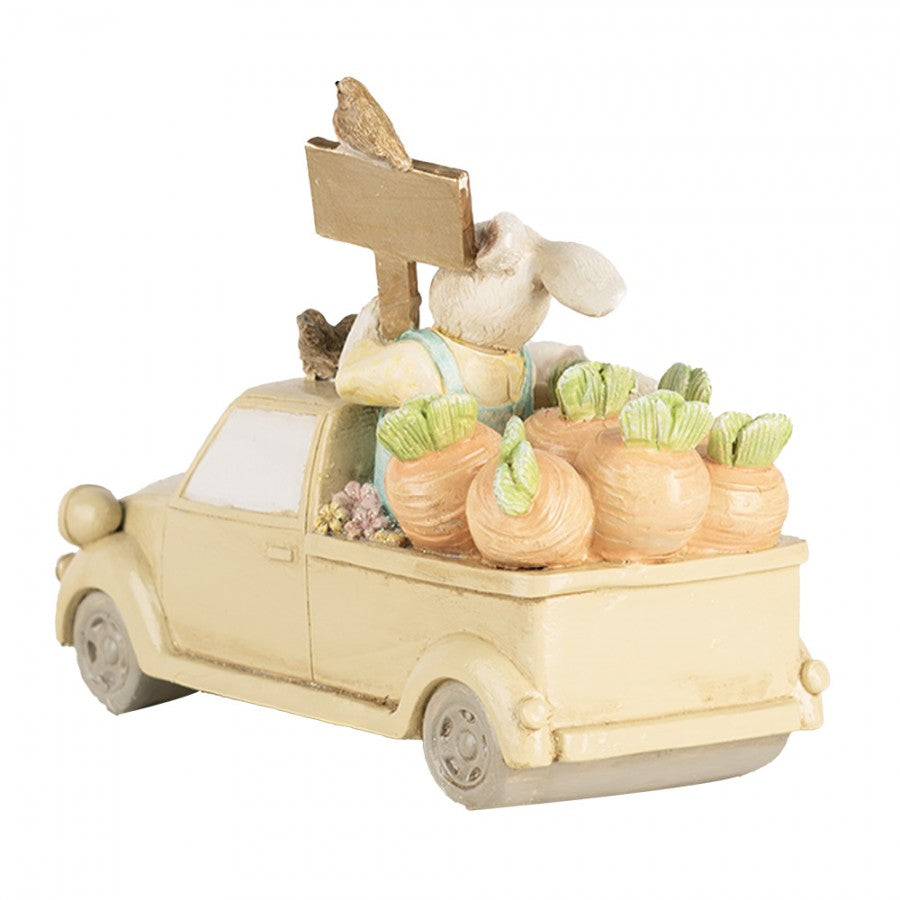 Påskepynt Kanin 16x8x12 cm Hvit Beige SALG