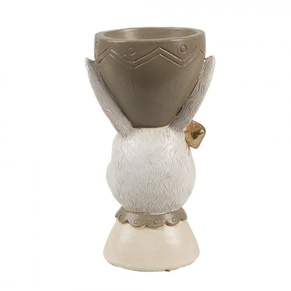 Påskepynt Kanin eggholder 7x7x12 cm Beige