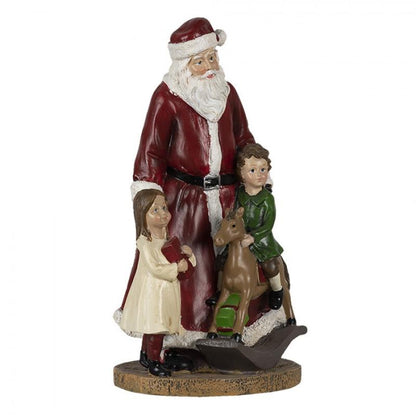 Juldekoration Inomhus Jultomte 16x13x22 Cm Röd Grön Polyresin