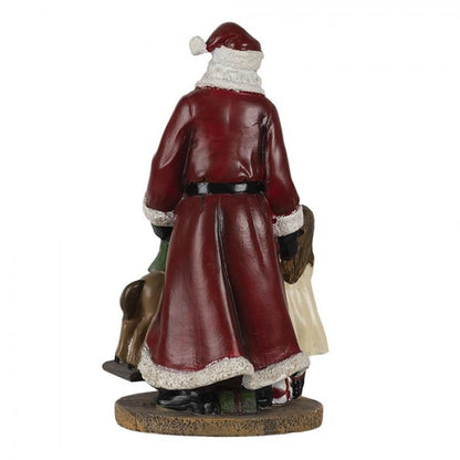 Juldekoration Inomhus Jultomte 16x13x22 Cm Röd Grön Polyresin