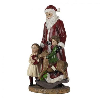 Juldekoration Inomhus Jultomte 16x13x22 Cm Röd Grön Polyresin