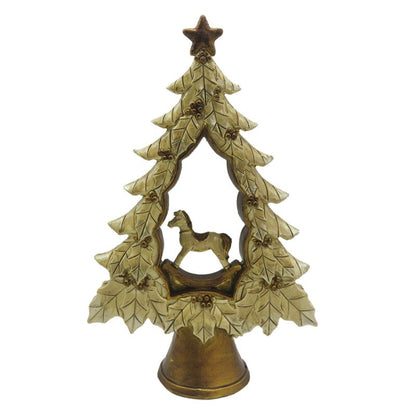 Juldekoration Inomhus Julgran 20 cm Gyllene färg Polyresin