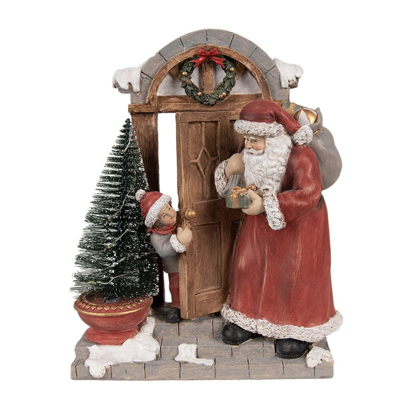 Juldekoration Inomhus Jultomten med LED-belysning 18x8x22 cm