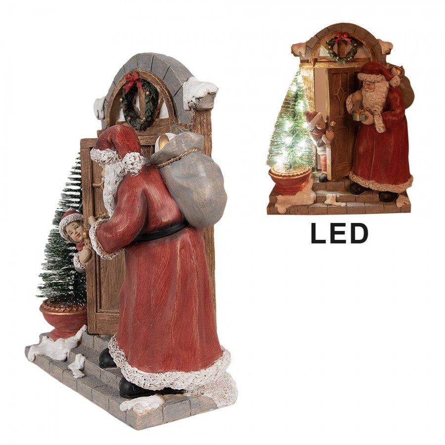 Juldekoration Inomhus Jultomten med LED-belysning 18x8x22 cm