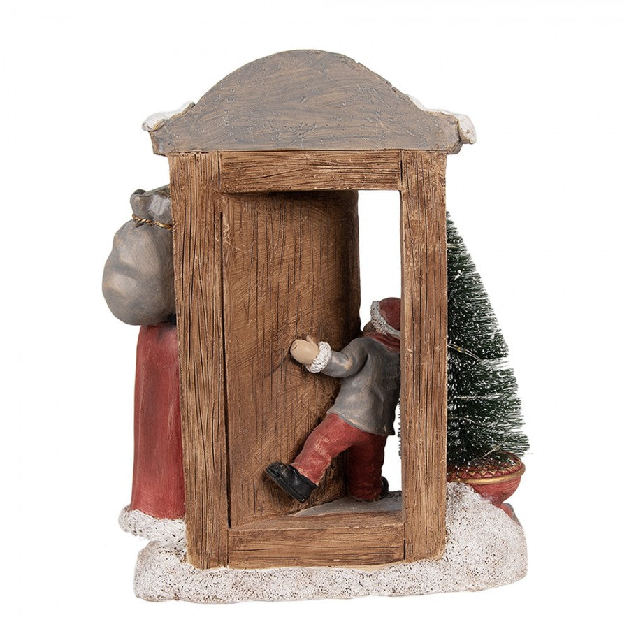 Juldekoration Inomhus Jultomten med LED-belysning 18x8x22 cm