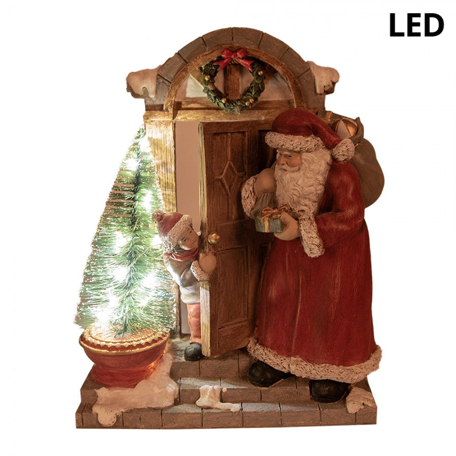 Juldekoration Inomhus Jultomten med LED-belysning 18x8x22 cm