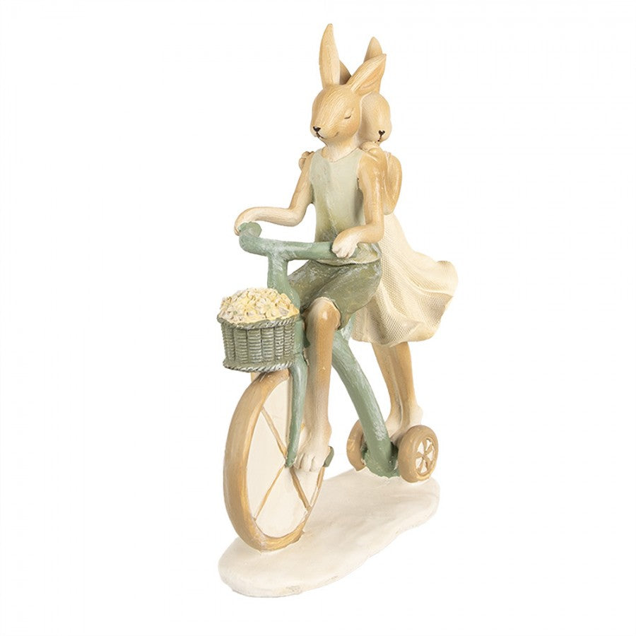 Påskdekoration Kanin 23 Cm Brun Beige Polyresin