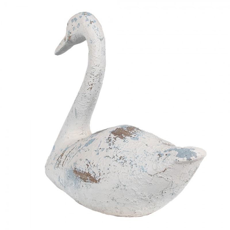 Dekoration Fågel Svan Svan Vit Brun Polyresin (B/D/H) 33x16x28 Cm