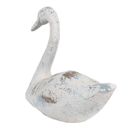 Dekoration Fågel Svan Svan Vit Brun Polyresin (B/D/H) 33x16x28 Cm