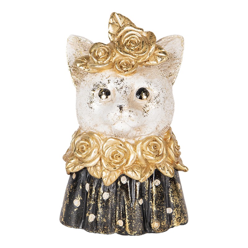Dekoration Djur Katt 12x10x18 cm Vit Svart