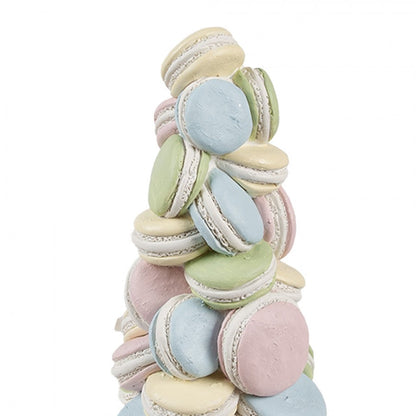 Dekoration figur Macarons Ø 12x25 cm Blå Rosa