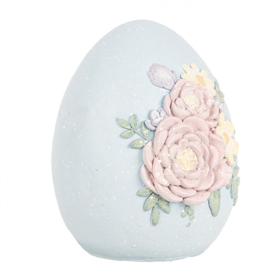 Påskepynt Egg Blå Rosa 10x11x13 cm