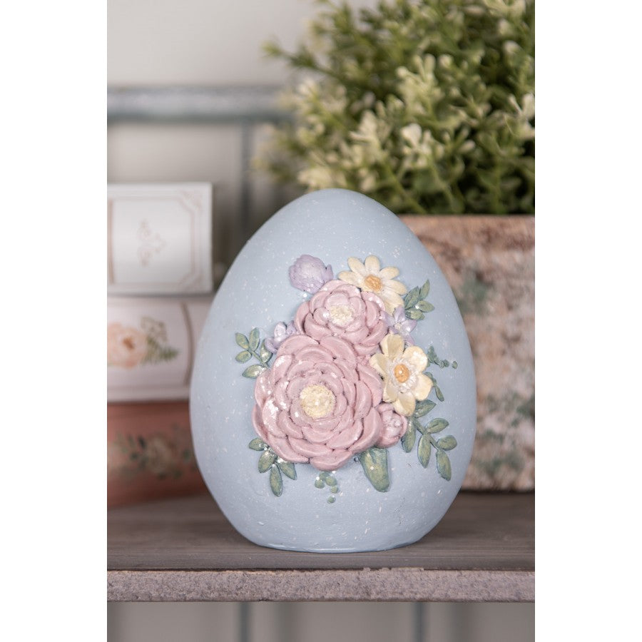 Påskepynt Egg Blå Rosa 10x11x13 cm