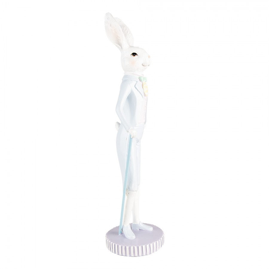 Dekoration figur Ø 10x40 cm Vit Blå