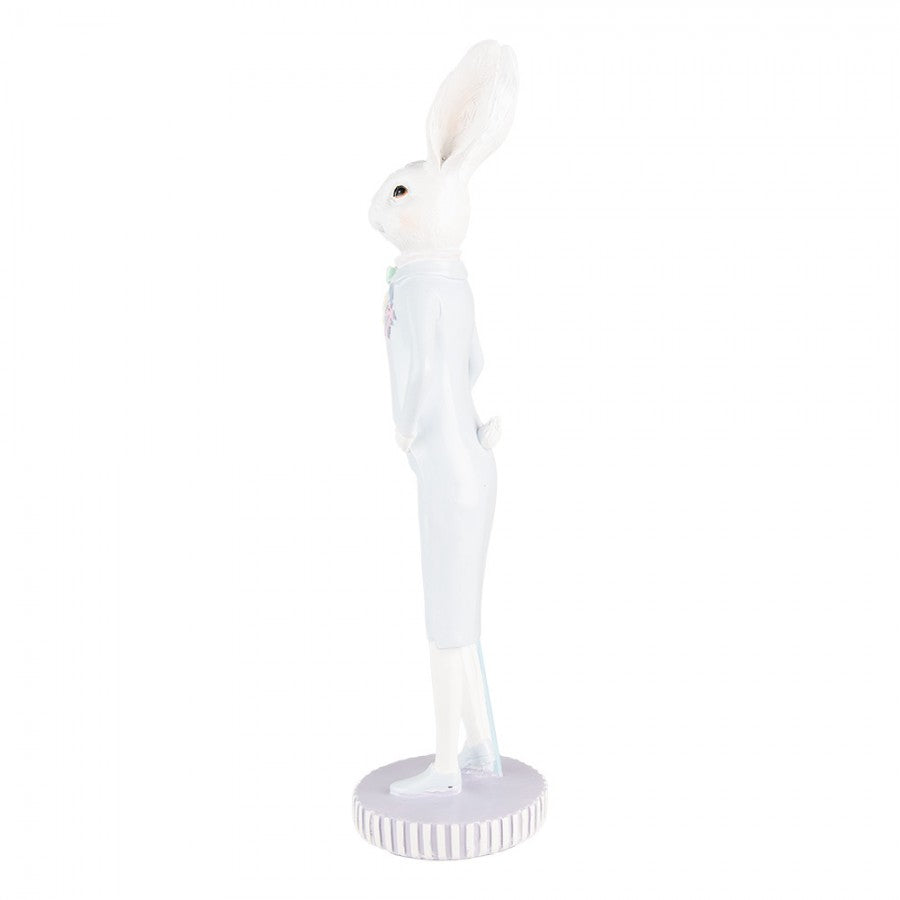 Dekoration figur Ø 10x40 cm Vit Blå