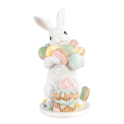 Påskdekoration  Kanin 25 cm Vit macarons