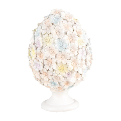Påskepynt Egg Ø 12x19 cm Hvit Rosa