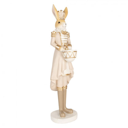 Påskepynt Kanin 47 cm Beige Gullfarget