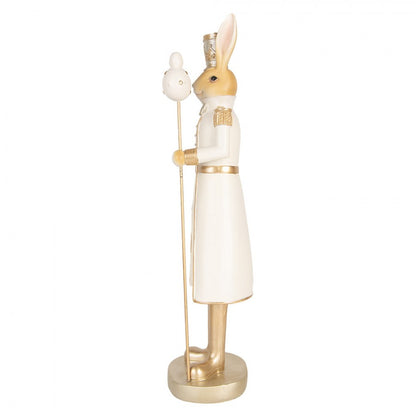 Påskepynt Kanin 47 cm Beige Gullfarget