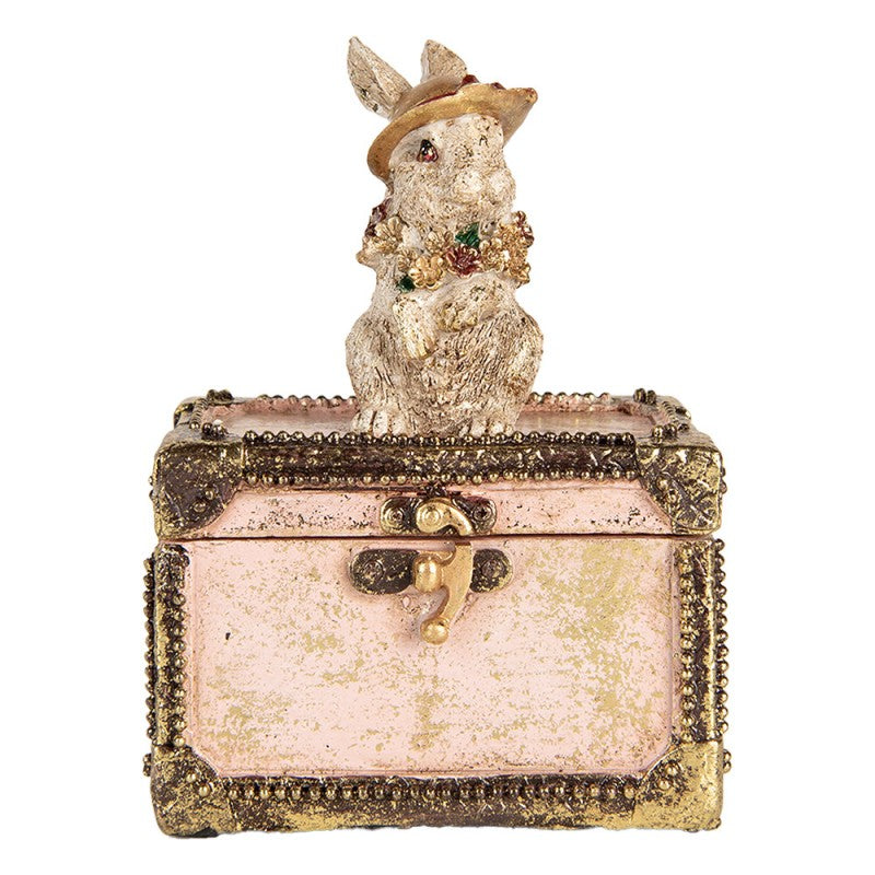 Påskepynt Kanin 12x8x16 cm Beige Rosa