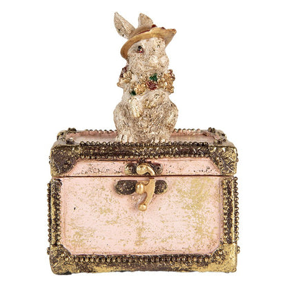 Påskepynt Kanin 12x8x16 cm Beige Rosa