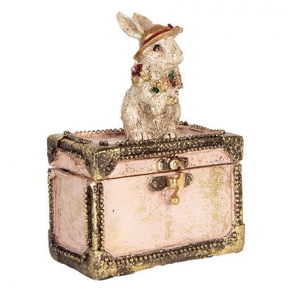 Påskepynt Kanin 12x8x16 cm Beige Rosa