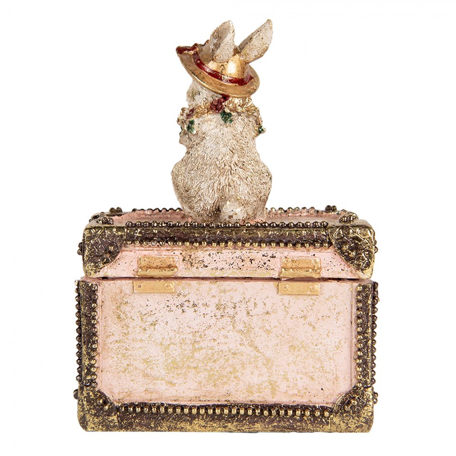 Påskepynt Kanin 12x8x16 cm Beige Rosa