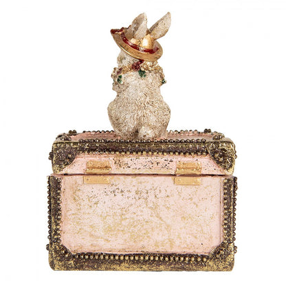 Påskepynt Kanin 12x8x16 cm Beige Rosa