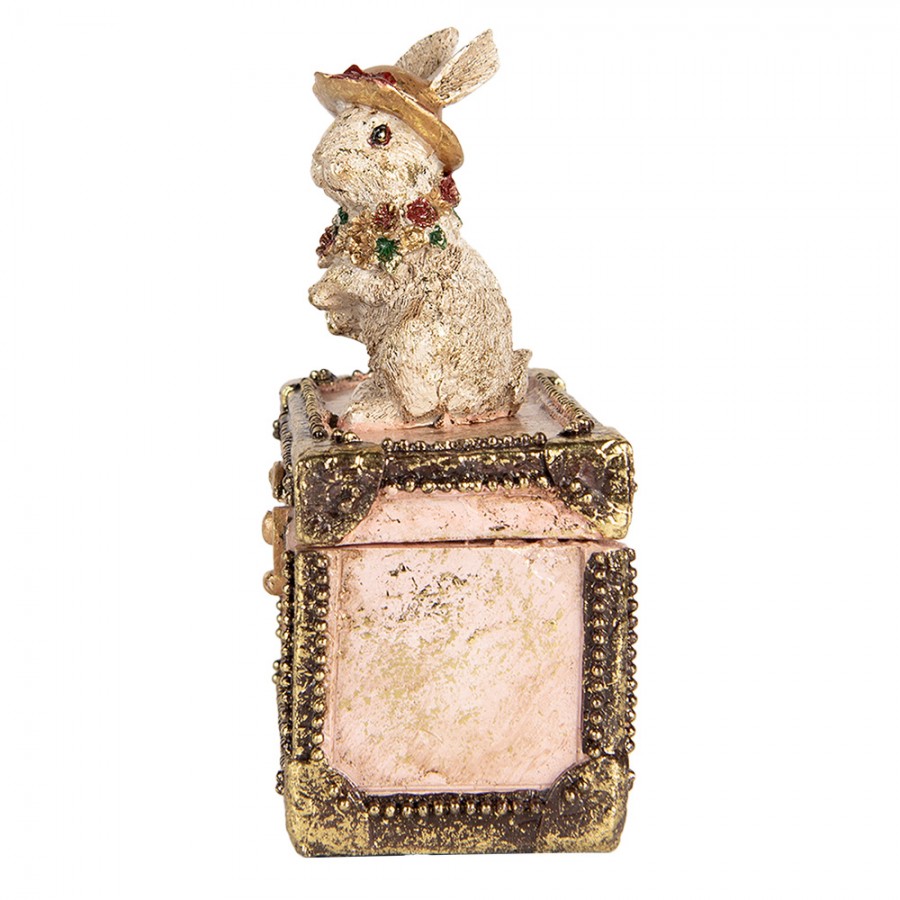 Påskepynt Kanin 12x8x16 cm Beige Rosa