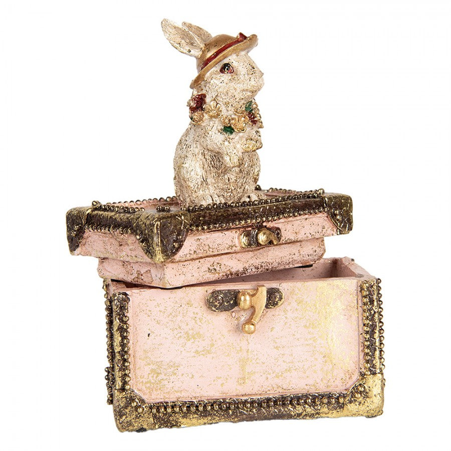 Påskepynt Kanin 12x8x16 cm Beige Rosa