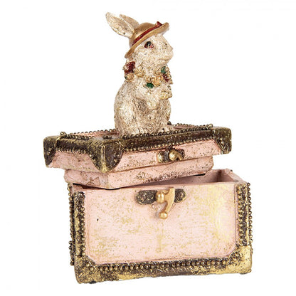 Påskepynt Kanin 12x8x16 cm Beige Rosa