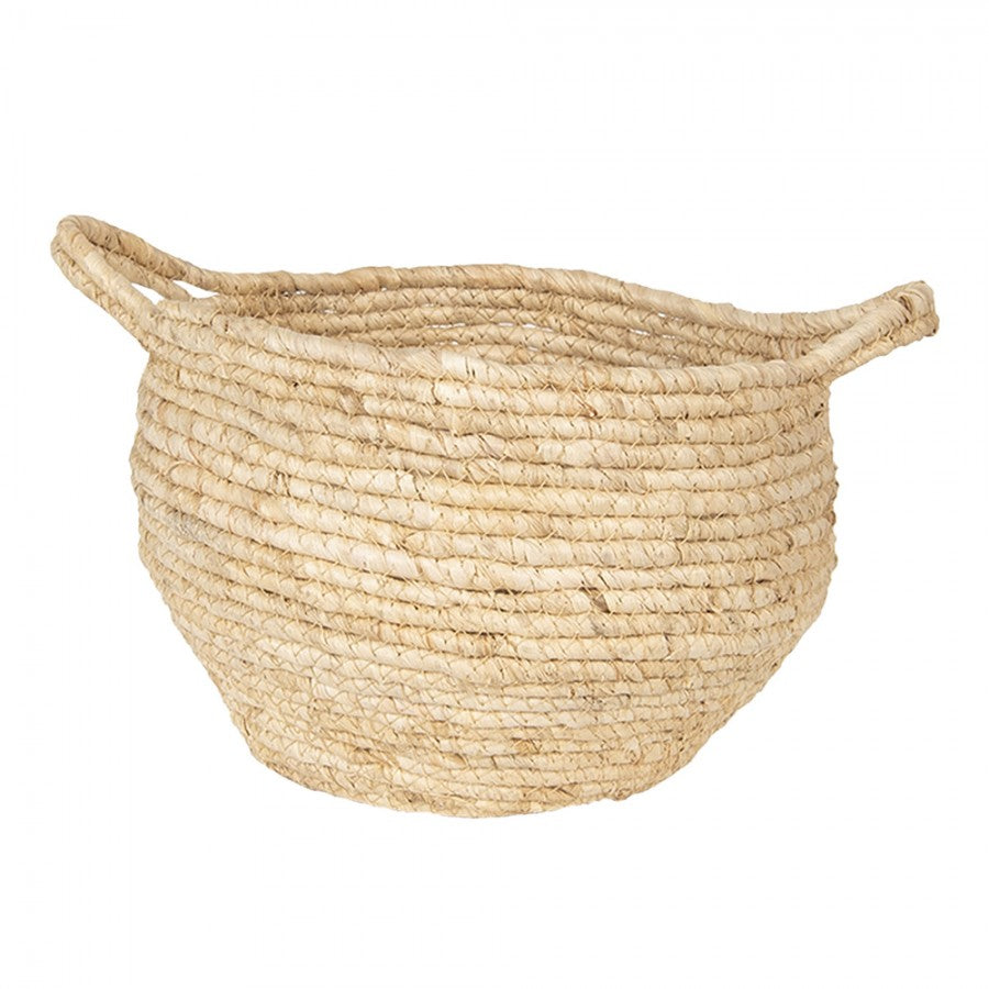 Dekorativt kurv sett à 3 Beige Ø 30x31 cm
