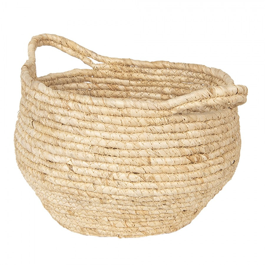 Dekorativt kurv sett à 3 Beige Ø 30x31 cm