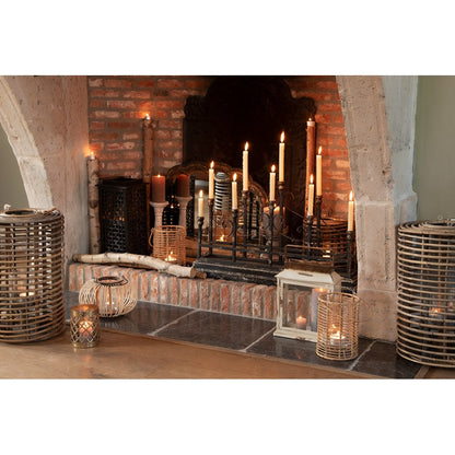 Ljuslykta 25x12x30 Cm Beige Metall Rektangel
