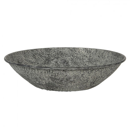 Dekorativ Skål Sett med 2 stk Grå Ø 35x9 / Ø 41x10 cm