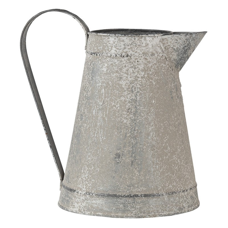 Dekorativ Kanna 17x17x23 cm Grå metall Rund