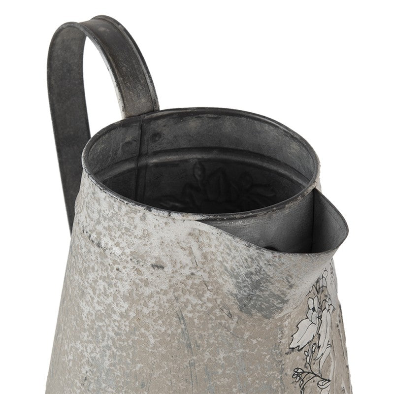 Dekorativ Kanna 17x17x23 cm Grå metall Rund