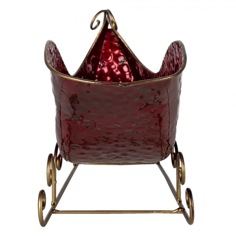 Juldekoration Inomhus Släde 36x18x22 Cm Röd Metall