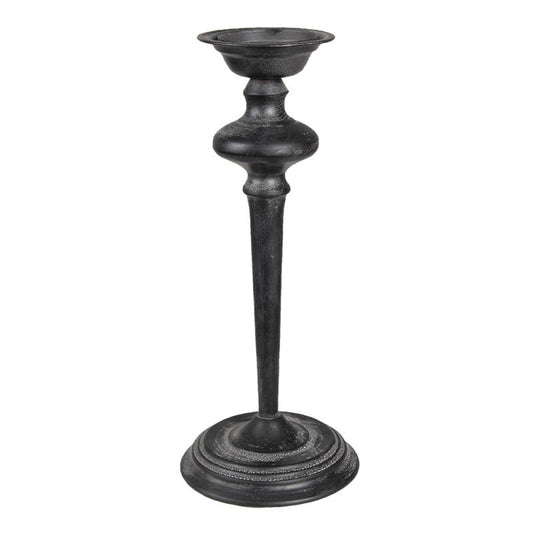 Ljusstake Svart metall Ø 16x38 Cm