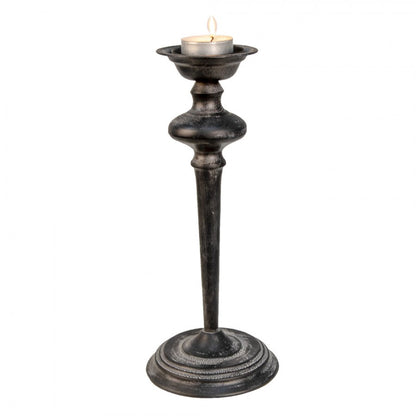 Ljusstake Svart metall Ø 16x38 Cm
