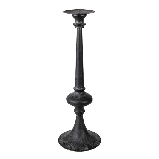 Ljusstake Svart metall Ø 15x45 Cm
