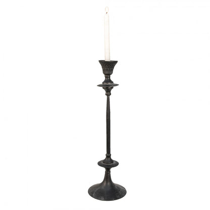 Ljusstake  Svart metall Ø 15x52 Cm