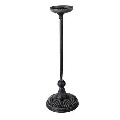 Ljusstake Svart metall Ø 18x51 Cm