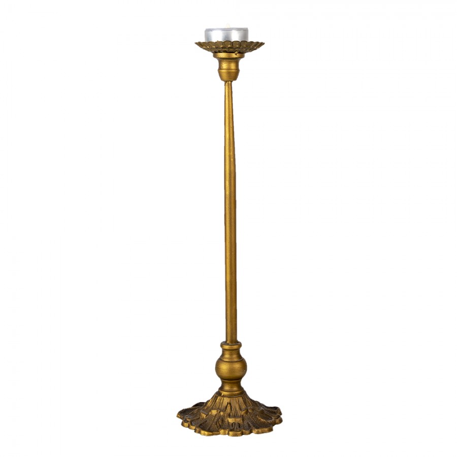 Ljusstake Guldfärgad metall Ø 14x51 Cm
