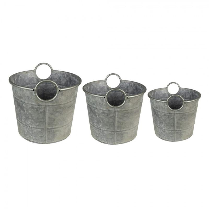 Utomhus Blomkruka 3-pack Grön Ø 32x25 / Ø 29x23 / Ø 26x21 cm